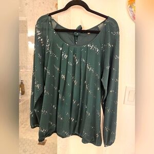 NY Collection Dressy Holiday Blouse
